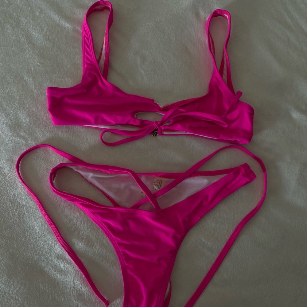 SHEIN Hot Pink Bikini Set